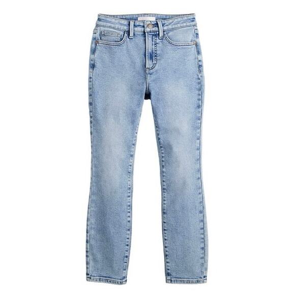LC Lauren Conrad Light Wash Skinny Ankle Jeans Size 6 Mid Rise Stretch Denim - Picture 4 of 12
